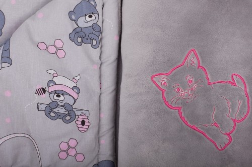 kocyk minky 75x100 z haftem i własną dedykacją - szary popiel