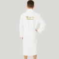personalizowany szlafrok męski, biały, z haftem