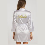 Szlafrok z satyny z haftem  Bride