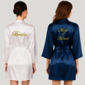Zestaw 2 szlafroki z haftem Bride i Maid of Honor/ Bridesmaid