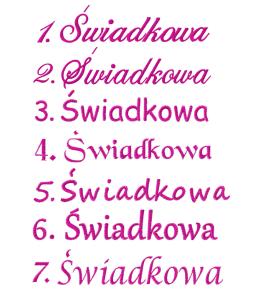 szlafrok z haftem świadkowa